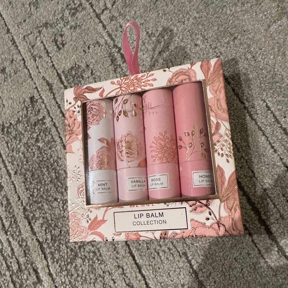 Skin Lip Balm Set - Mint, Vanilla, Rose, Honey